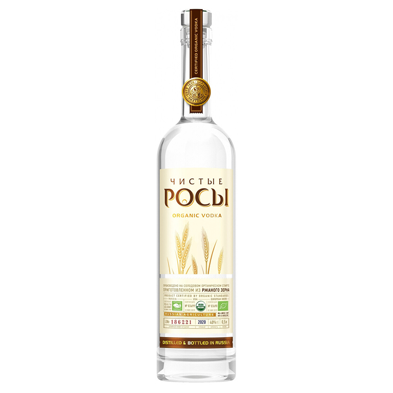 Водка Чистые Росы из ржаного зерна 0,5