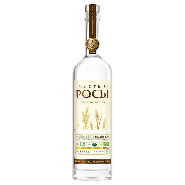 Водка Чистые Росы из ржаного зерна 1
