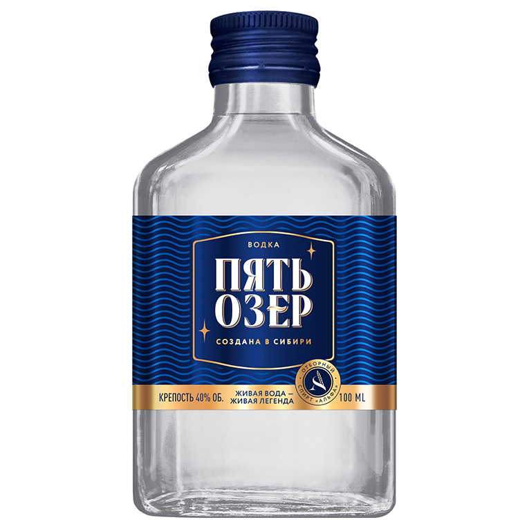 Водка Пять озер 40% 0,1 0,1
