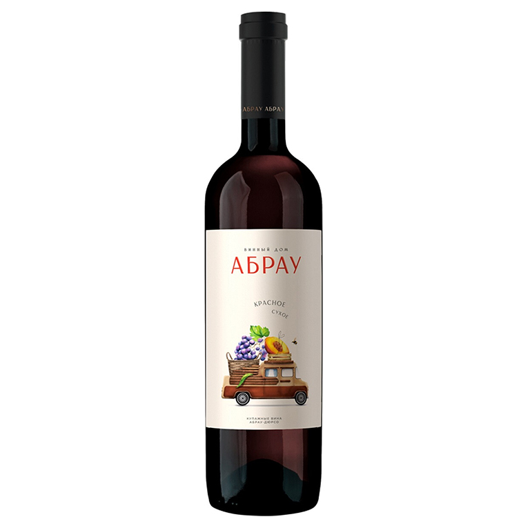 Вино Абрау Купаж темный кр сух 0,75